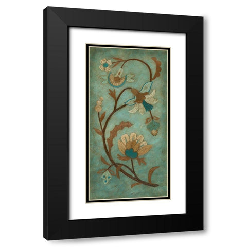 Embroidery Panel I Black Modern Wood Framed Art Print with Double Matting by Meagher, Megan