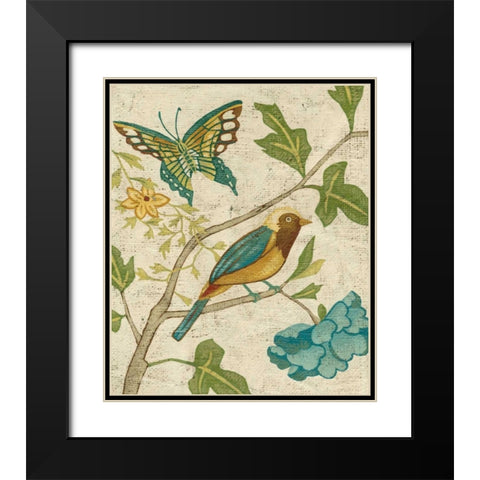 Antique Aviary III Black Modern Wood Framed Art Print with Double Matting by Zarris, Chariklia
