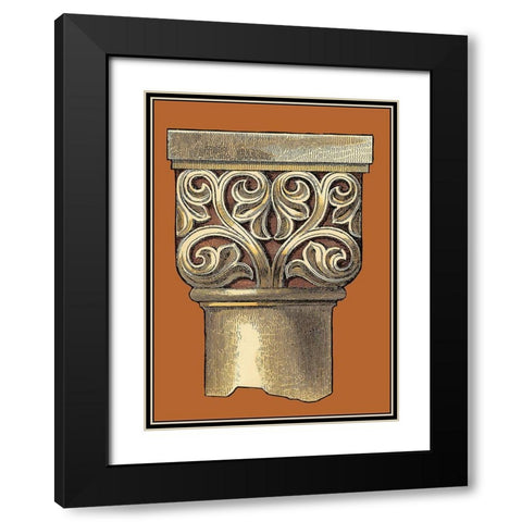 Graphic Capital I Black Modern Wood Framed Art Print with Double Matting by Vision Studio