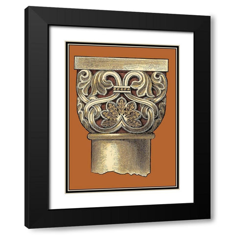 Graphic Capital II Black Modern Wood Framed Art Print with Double Matting by Vision Studio