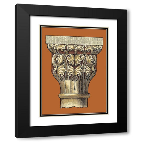 Graphic Capital III Black Modern Wood Framed Art Print with Double Matting by Vision Studio