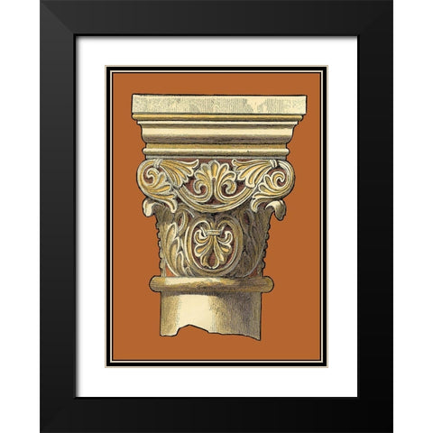 Graphic Capital IV Black Modern Wood Framed Art Print with Double Matting by Vision Studio