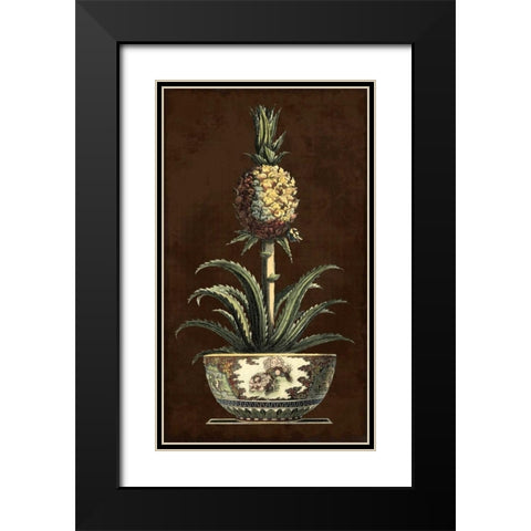Potted Pineapple II Black Modern Wood Framed Art Print with Double Matting by Vision Studio