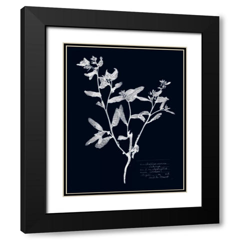 Impressions on Indigo III Black Modern Wood Framed Art Print with Double Matting by Vision Studio