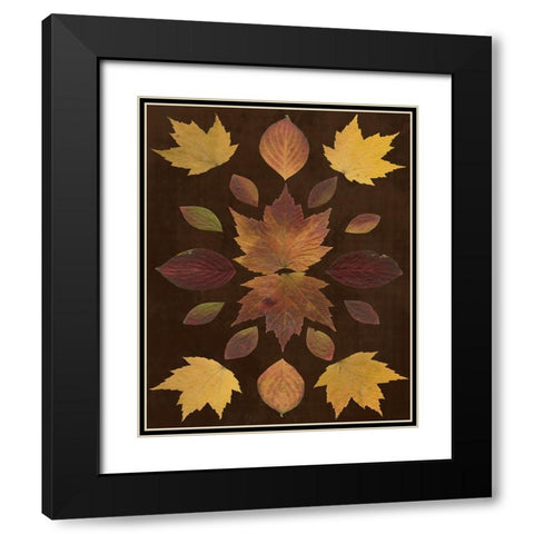 Kaleidoscope Leaves VI Black Modern Wood Framed Art Print with Double Matting by Vision Studio