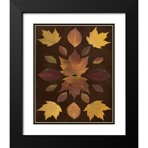 Kaleidoscope Leaves VI Black Modern Wood Framed Art Print with Double Matting by Vision Studio