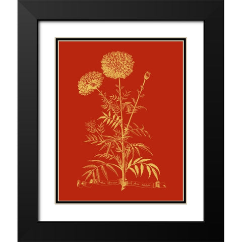 Paprika Bouquet I Black Modern Wood Framed Art Print with Double Matting by Vision Studio