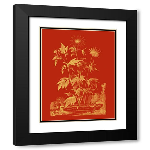 Paprika Bouquet IV Black Modern Wood Framed Art Print with Double Matting by Vision Studio
