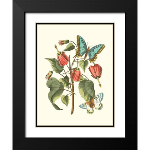 Midsummer Floral I Black Modern Wood Framed Art Print with Double Matting by Vision Studio