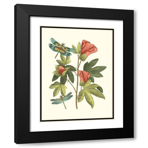 Midsummer Floral III Black Modern Wood Framed Art Print with Double Matting by Vision Studio