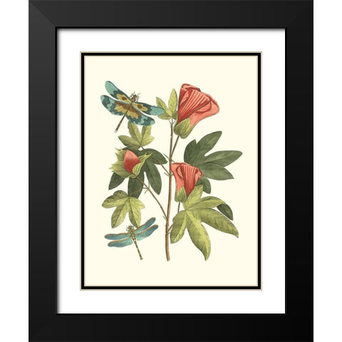 Midsummer Floral III Black Modern Wood Framed Art Print with Double Matting by Vision Studio