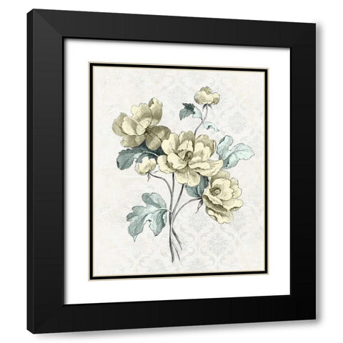 Victorian Blooms I Black Modern Wood Framed Art Print with Double Matting by Vision Studio
