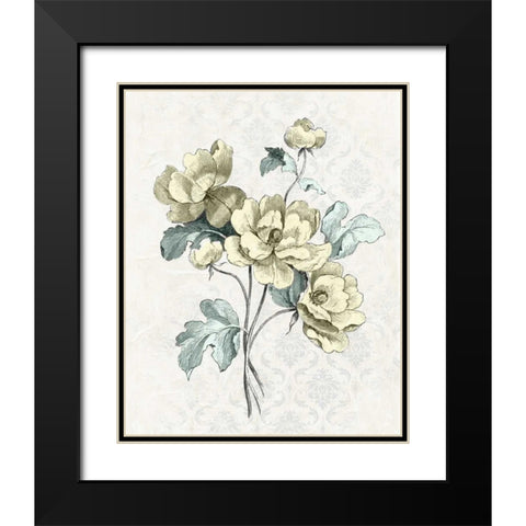Victorian Blooms I Black Modern Wood Framed Art Print with Double Matting by Vision Studio