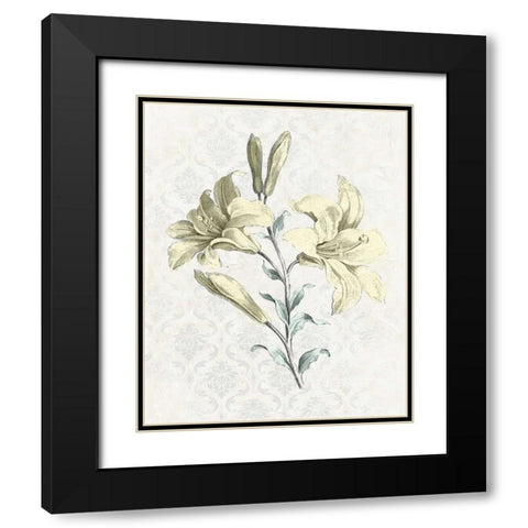 Victorian Blooms III Black Modern Wood Framed Art Print with Double Matting by Vision Studio