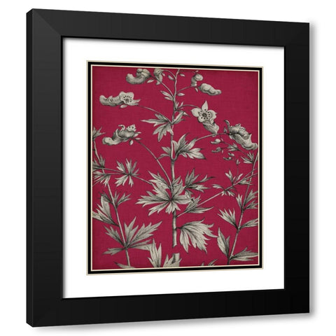 Vivid Chintz I Black Modern Wood Framed Art Print with Double Matting by Vision Studio