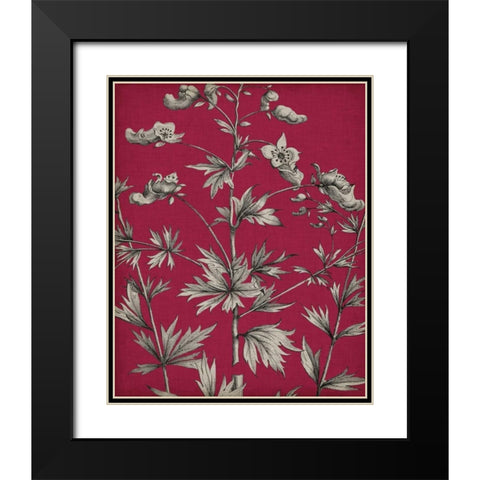 Vivid Chintz I Black Modern Wood Framed Art Print with Double Matting by Vision Studio