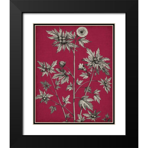 Vivid Chintz II Black Modern Wood Framed Art Print with Double Matting by Vision Studio