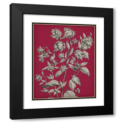 Vivid Chintz III Black Modern Wood Framed Art Print with Double Matting by Vision Studio