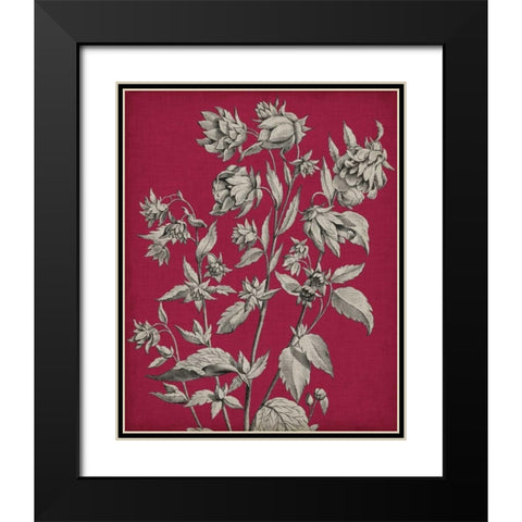 Vivid Chintz III Black Modern Wood Framed Art Print with Double Matting by Vision Studio
