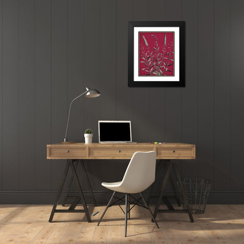 Vivid Chintz V Black Modern Wood Framed Art Print with Double Matting by Vision Studio