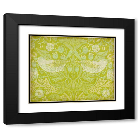 Citrus Chintz II Black Modern Wood Framed Art Print with Double Matting by Vision Studio