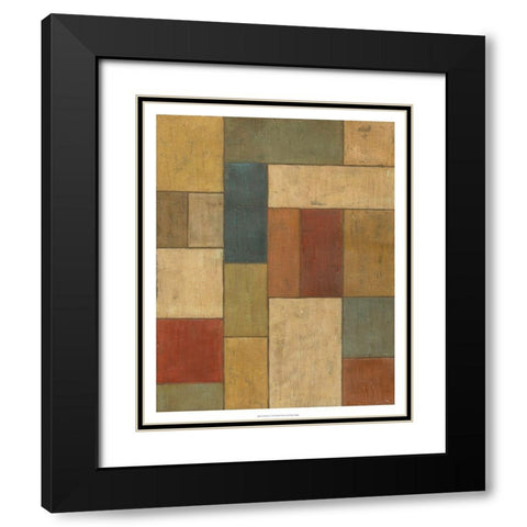 Tiled Abstract I Black Modern Wood Framed Art Print with Double Matting by Meagher, Megan