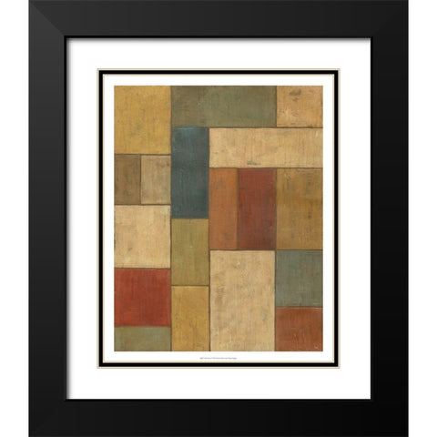 Tiled Abstract I Black Modern Wood Framed Art Print with Double Matting by Meagher, Megan