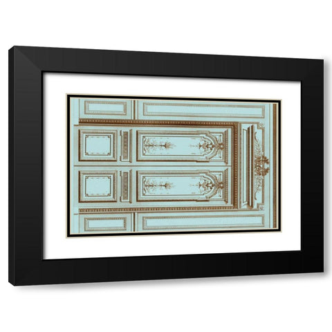 French Salon Doors I Black Modern Wood Framed Art Print with Double Matting by Vision Studio