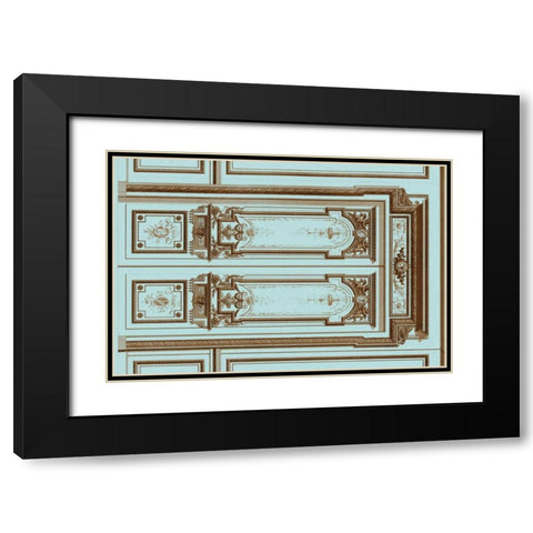 French Salon Doors II Black Modern Wood Framed Art Print with Double Matting by Vision Studio
