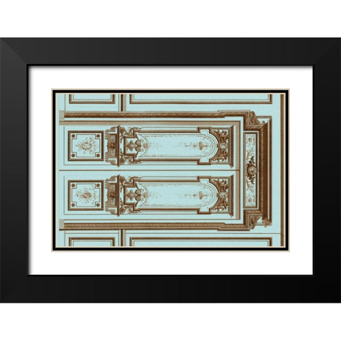 French Salon Doors II Black Modern Wood Framed Art Print with Double Matting by Vision Studio