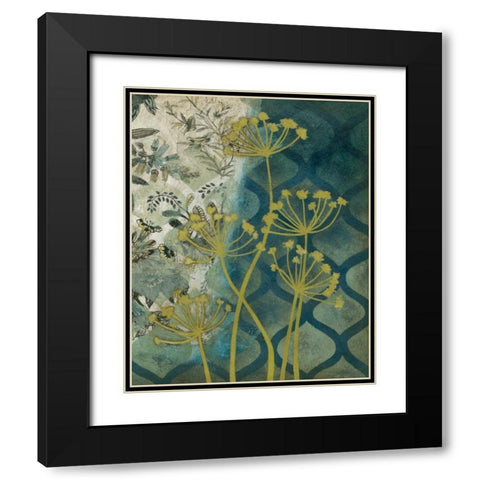 Peridot Botanical I Black Modern Wood Framed Art Print with Double Matting by Meagher, Megan