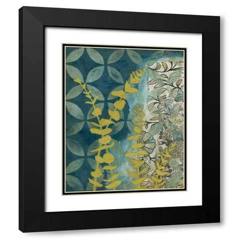 Peridot Botanical II Black Modern Wood Framed Art Print with Double Matting by Meagher, Megan