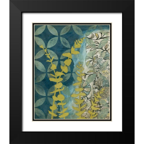 Peridot Botanical II Black Modern Wood Framed Art Print with Double Matting by Meagher, Megan