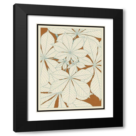 Leaves from Nature I Black Modern Wood Framed Art Print with Double Matting by Vision Studio