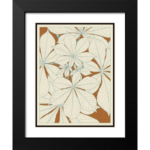 Leaves from Nature I Black Modern Wood Framed Art Print with Double Matting by Vision Studio