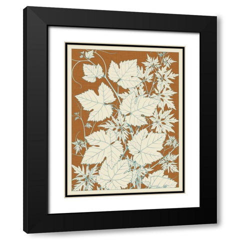 Leaves from Nature III Black Modern Wood Framed Art Print with Double Matting by Vision Studio
