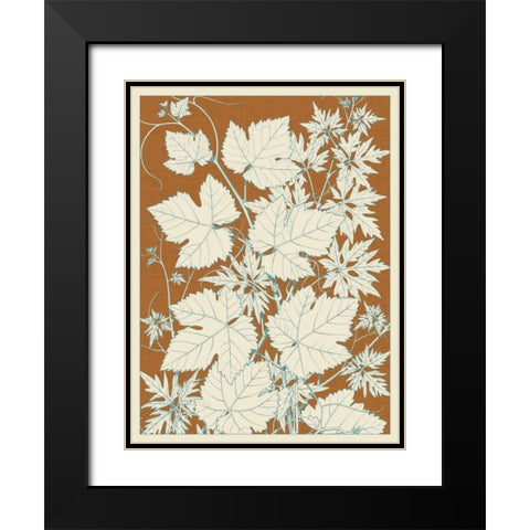 Leaves from Nature III Black Modern Wood Framed Art Print with Double Matting by Vision Studio