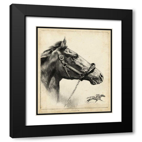 Whirlaway Black Modern Wood Framed Art Print with Double Matting by Palenske, R.H.