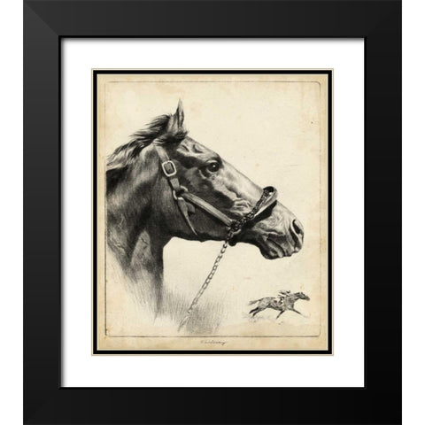 Whirlaway Black Modern Wood Framed Art Print with Double Matting by Palenske, R.H.