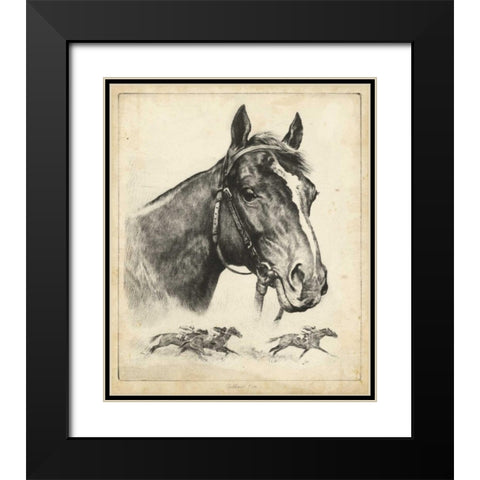 Gallant Fox Black Modern Wood Framed Art Print with Double Matting by Palenske, R.H.