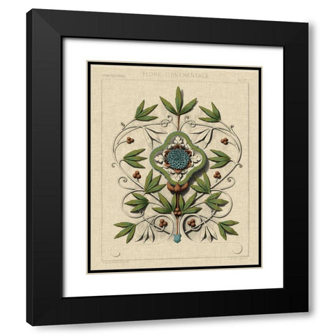 Decorative Flourish IV Black Modern Wood Framed Art Print with Double Matting by Vision Studio