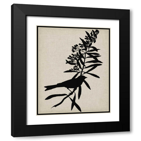 Audubon Silhouette I Black Modern Wood Framed Art Print with Double Matting by Vision Studio