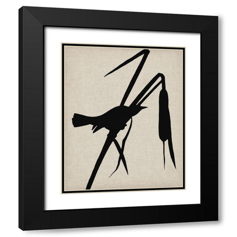 Audubon Silhouette II Black Modern Wood Framed Art Print with Double Matting by Vision Studio