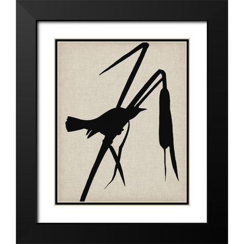 Audubon Silhouette II Black Modern Wood Framed Art Print with Double Matting by Vision Studio