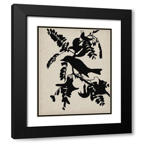 Audubon Silhouette V Black Modern Wood Framed Art Print with Double Matting by Vision Studio