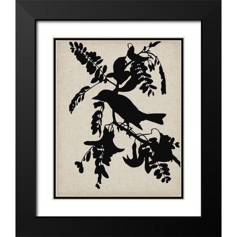 Audubon Silhouette V Black Modern Wood Framed Art Print with Double Matting by Vision Studio