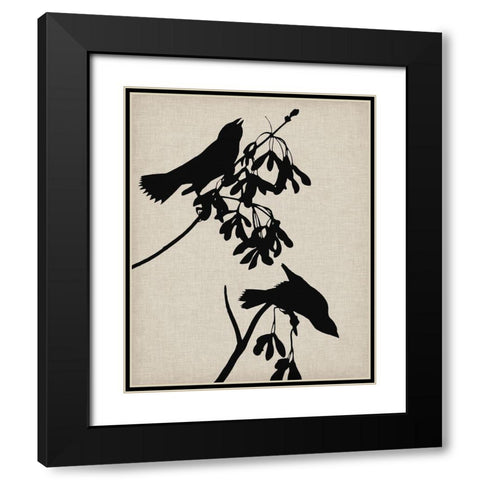 Audubon Silhouette VI Black Modern Wood Framed Art Print with Double Matting by Vision Studio