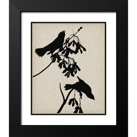 Audubon Silhouette VI Black Modern Wood Framed Art Print with Double Matting by Vision Studio