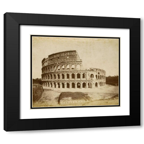The Colosseum Black Modern Wood Framed Art Print with Double Matting by Brogi, Giacomo