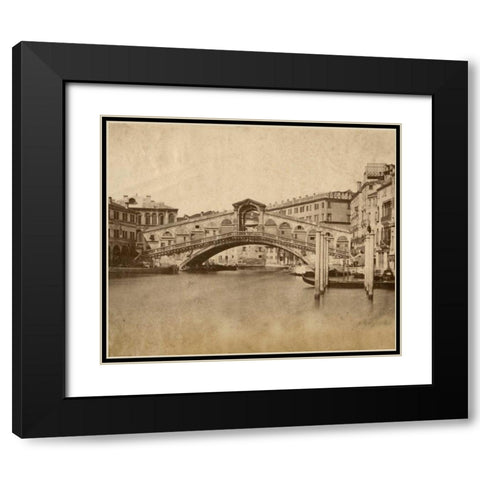Venice Black Modern Wood Framed Art Print with Double Matting by Brogi, Giacomo